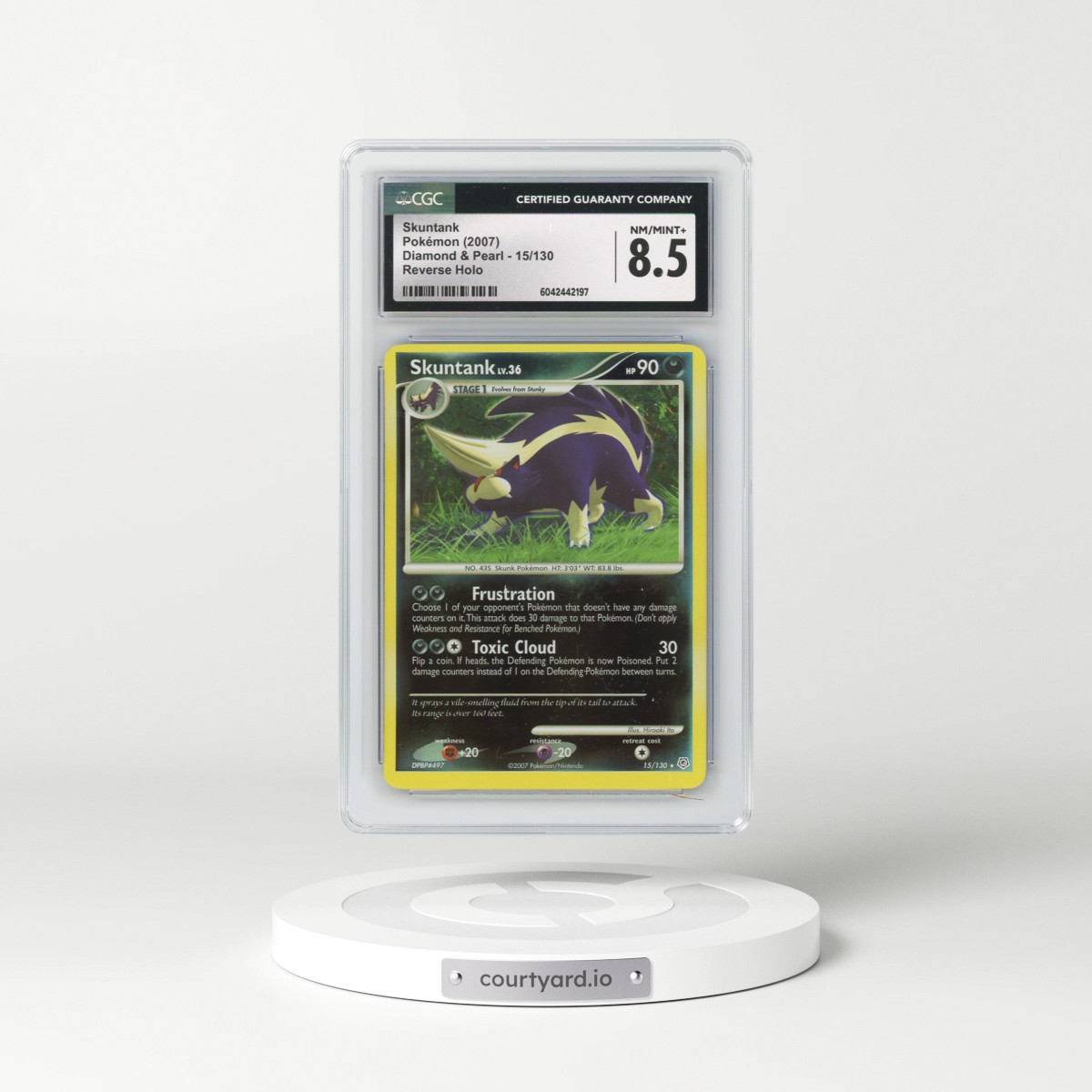2007 Diamond & Pearl #15/130 Skuntank - Reverse Holo (CGC 8.5 NM-MT+)