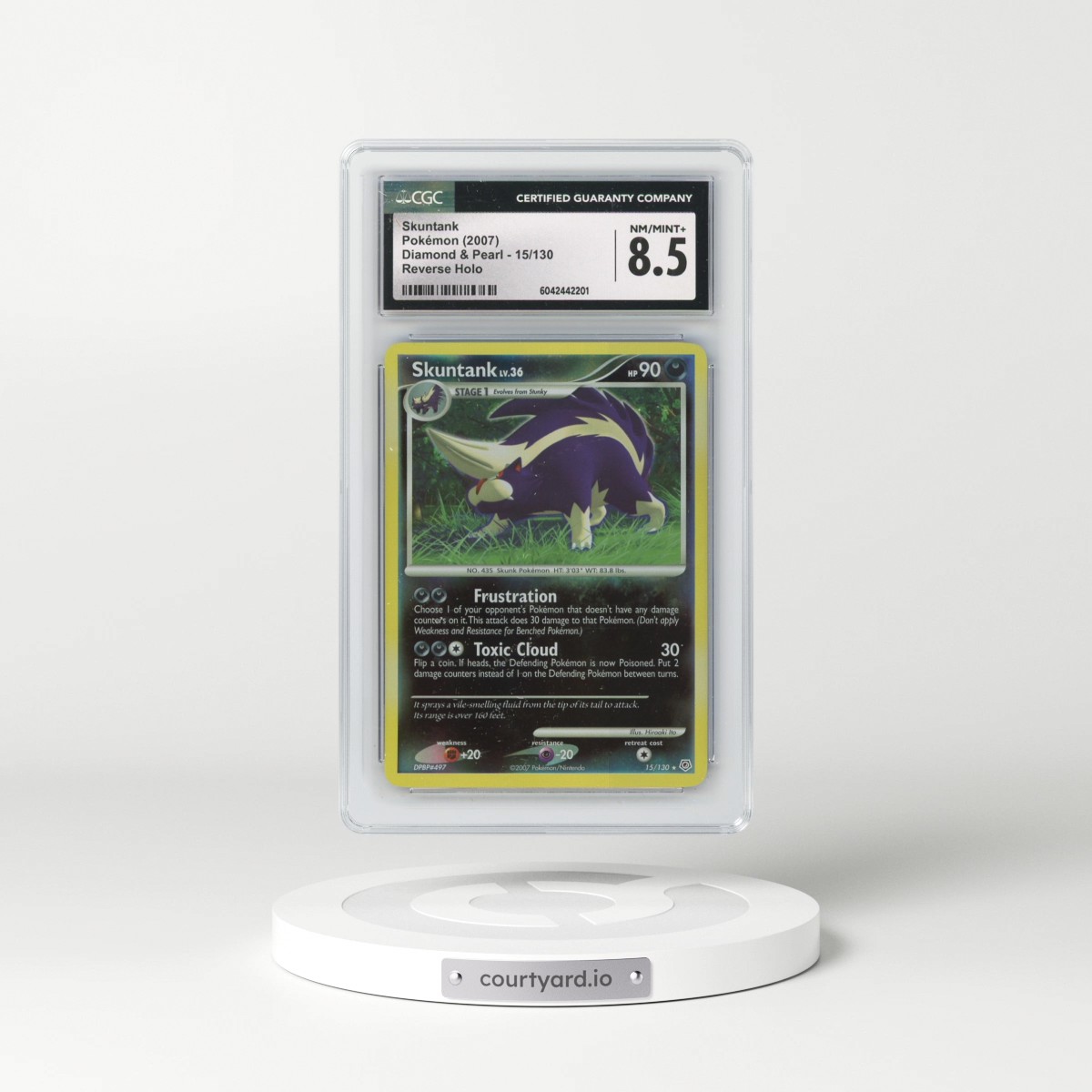 2007 Diamond & Pearl #15/130 Skuntank - Reverse Holo (CGC 8.5 NM-MT+)