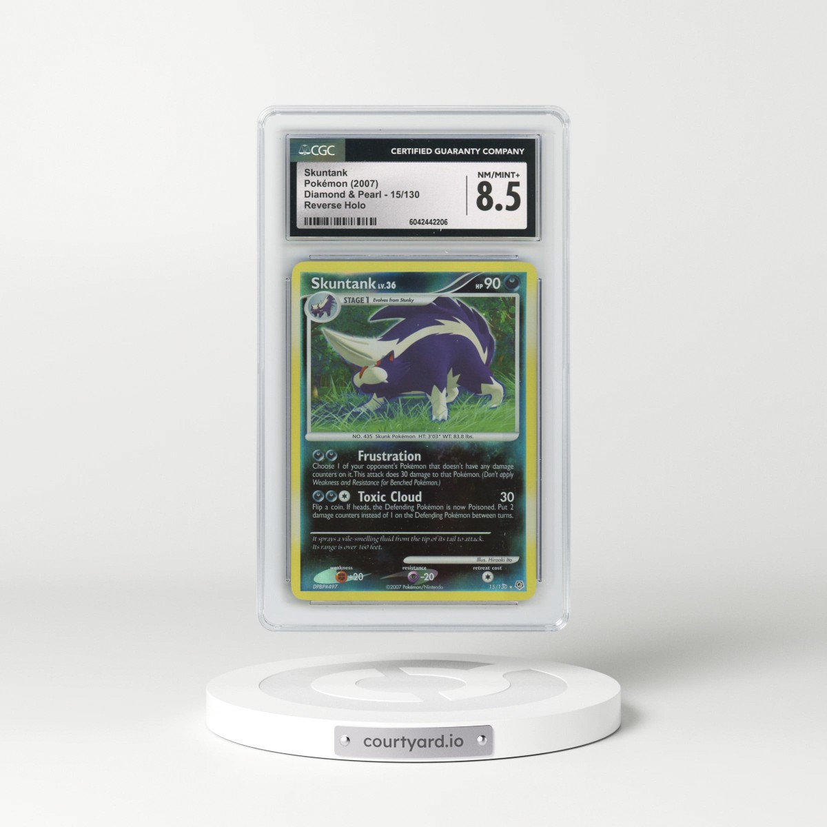 2007 Diamond & Pearl #15/130 Skuntank - Reverse Holo (CGC 8.5 NM-MT+)