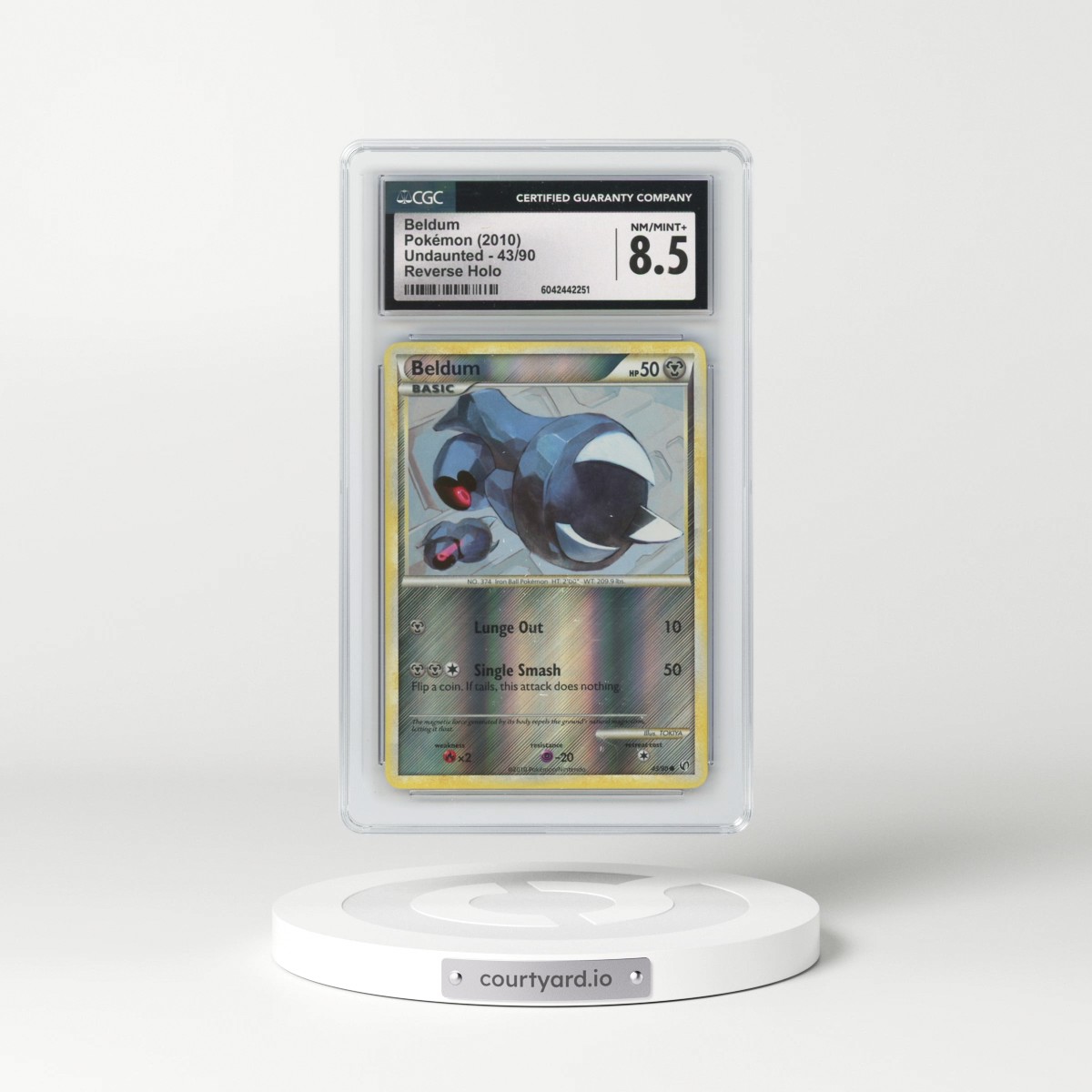2010 Undaunted #43/90 Beldum - Reverse Holo (CGC 8.5 NM-MT+)