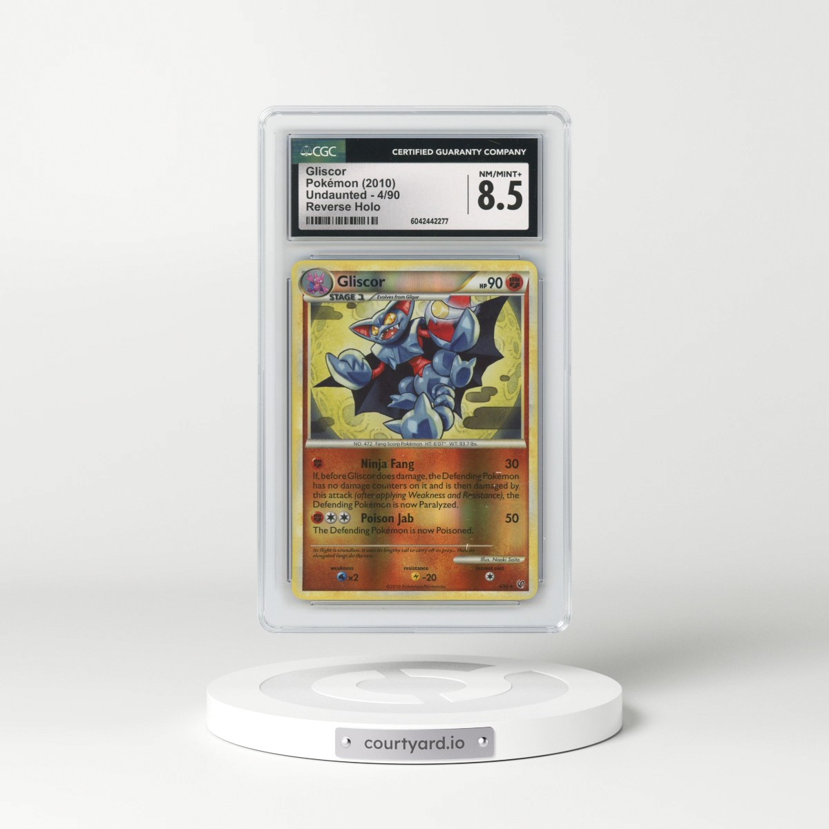 2010 Undaunted #4/90 Gliscor - Reverse Holo (CGC 8.5 NM-MT+)