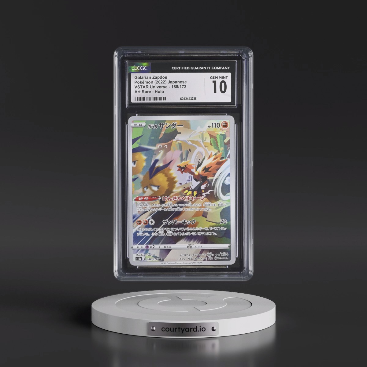2022 VSTAR Universe #188/172 Galarian Zapdos - Art Rare Holo (CGC 10 GEM MINT)