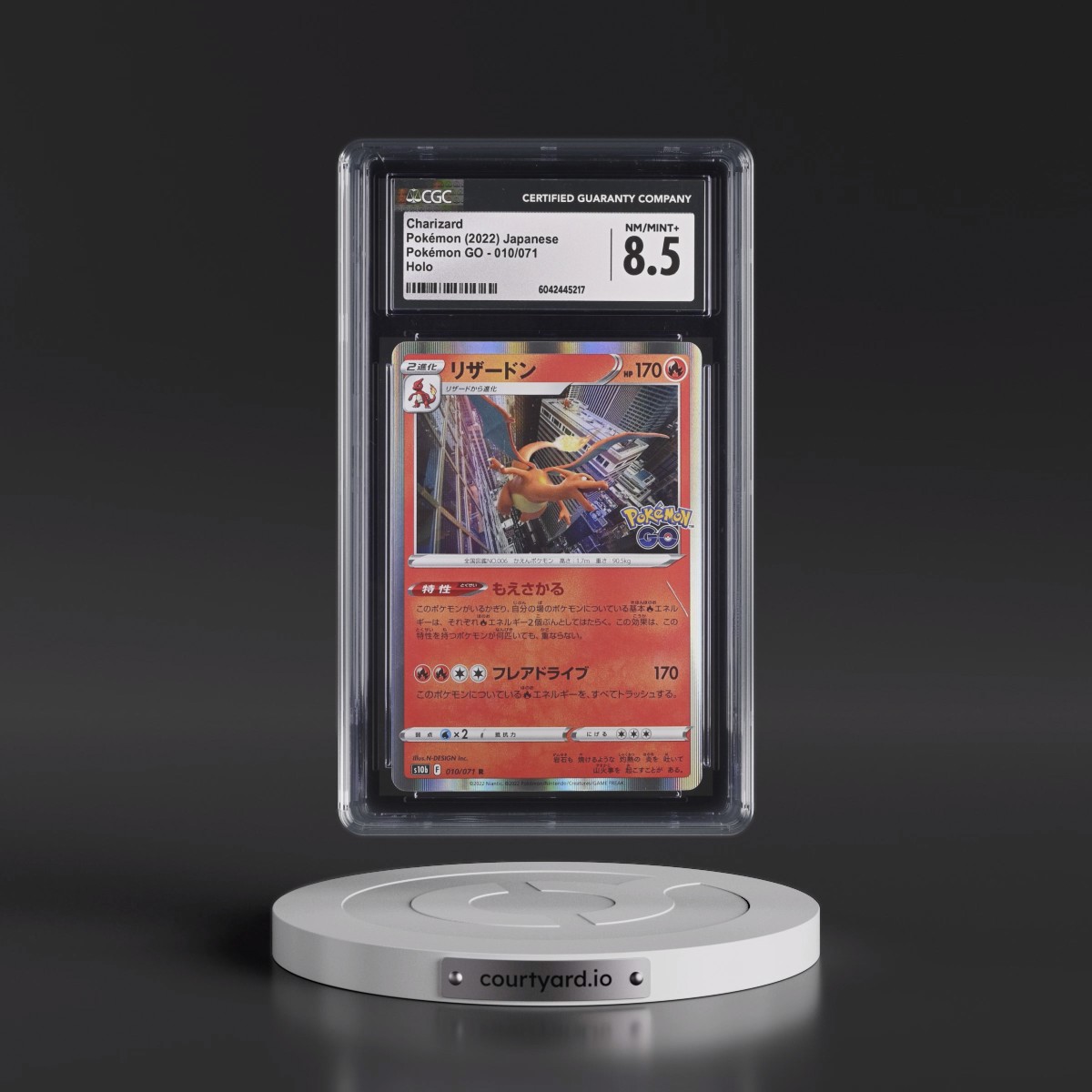 2022 Pokémon GO #010/071 Charizard - Holo (CGC 8.5 NM-MT+)