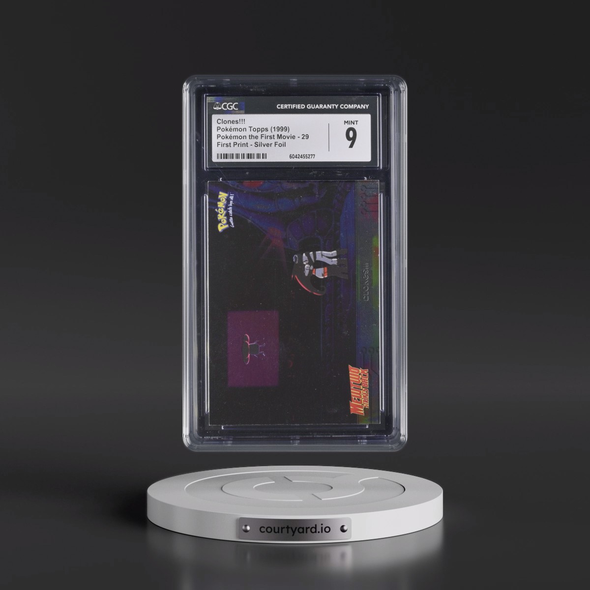 1999 Pokémon the First Movie #29 Clones!!! - First Print (Blue Topps Logo) Silver Foil (CGC 9 MINT)