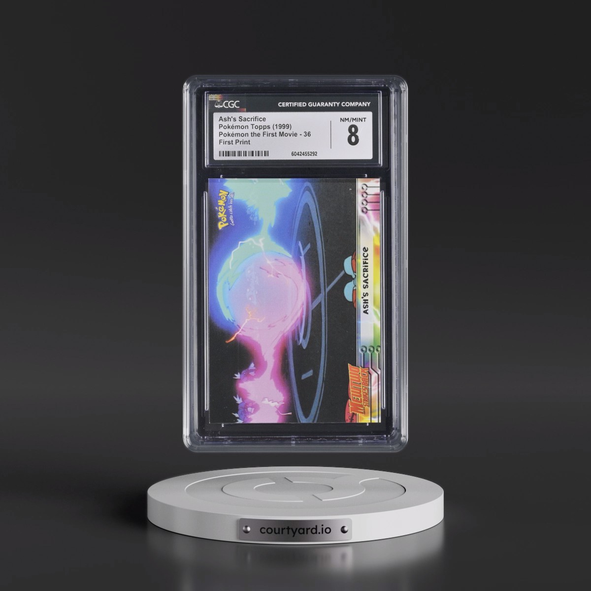 1999 Pokémon the First Movie #36 Ash's Sacrifice - First Print (Blue Topps Logo) (CGC 8 NM-MT)