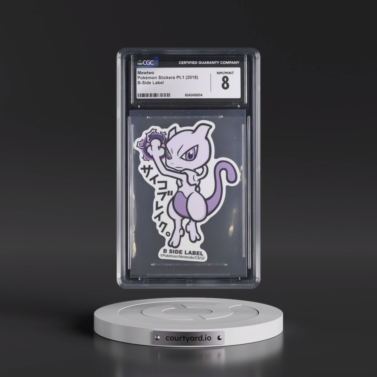 2018 Pokémon Stickers Pt.1 (2018 B-Side Label) - Japanese Mewtwo (CGC 8 NM-MT)