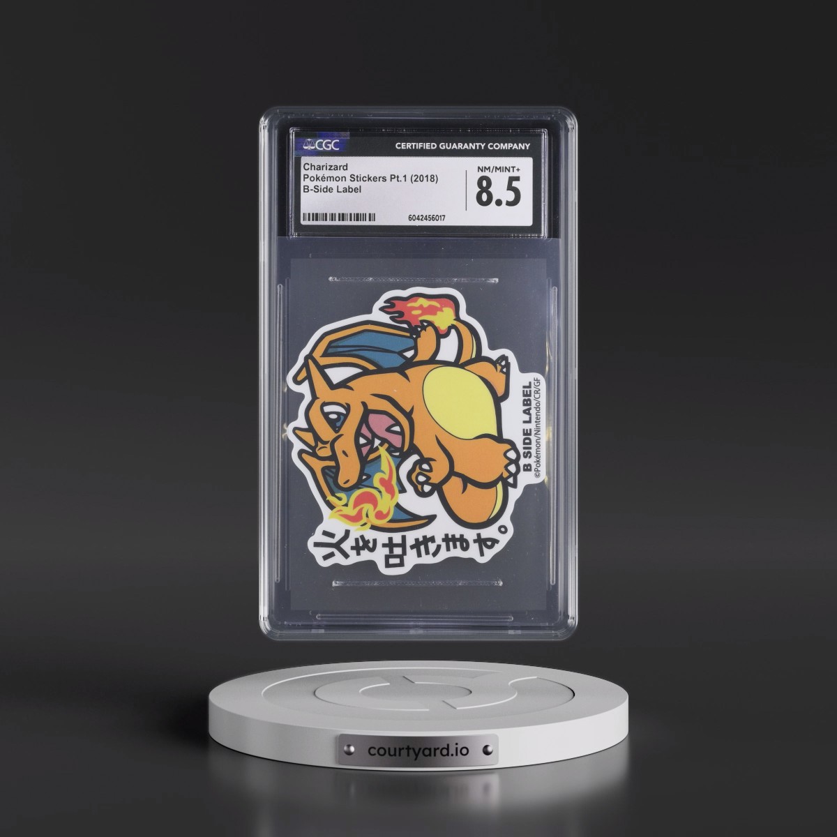 2018 Pokémon Stickers Pt.1 (2018 B-Side Label) - Japanese Charizard (CGC 8.5 NM-MT+)