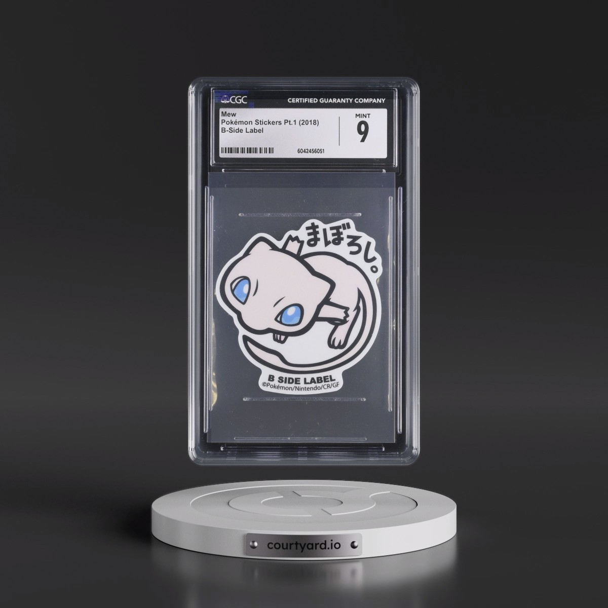 2018 Pokémon Stickers Pt.1 (2018 B-Side Label) - Japanese Mew (CGC 9 MINT)