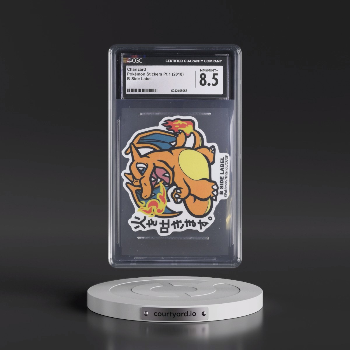 2018 Pokémon Stickers Pt.1 (2018 B-Side Label) - Japanese Charizard (CGC 8.5 NM-MT+)