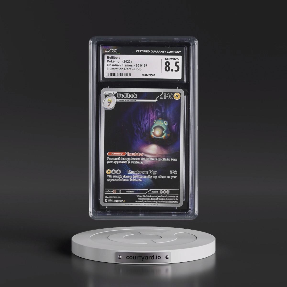 2023 Obsidian Flames - OBF EN #201/197 Bellibolt - Illustration Rare Holo (CGC 8.5 NM-MT+)
