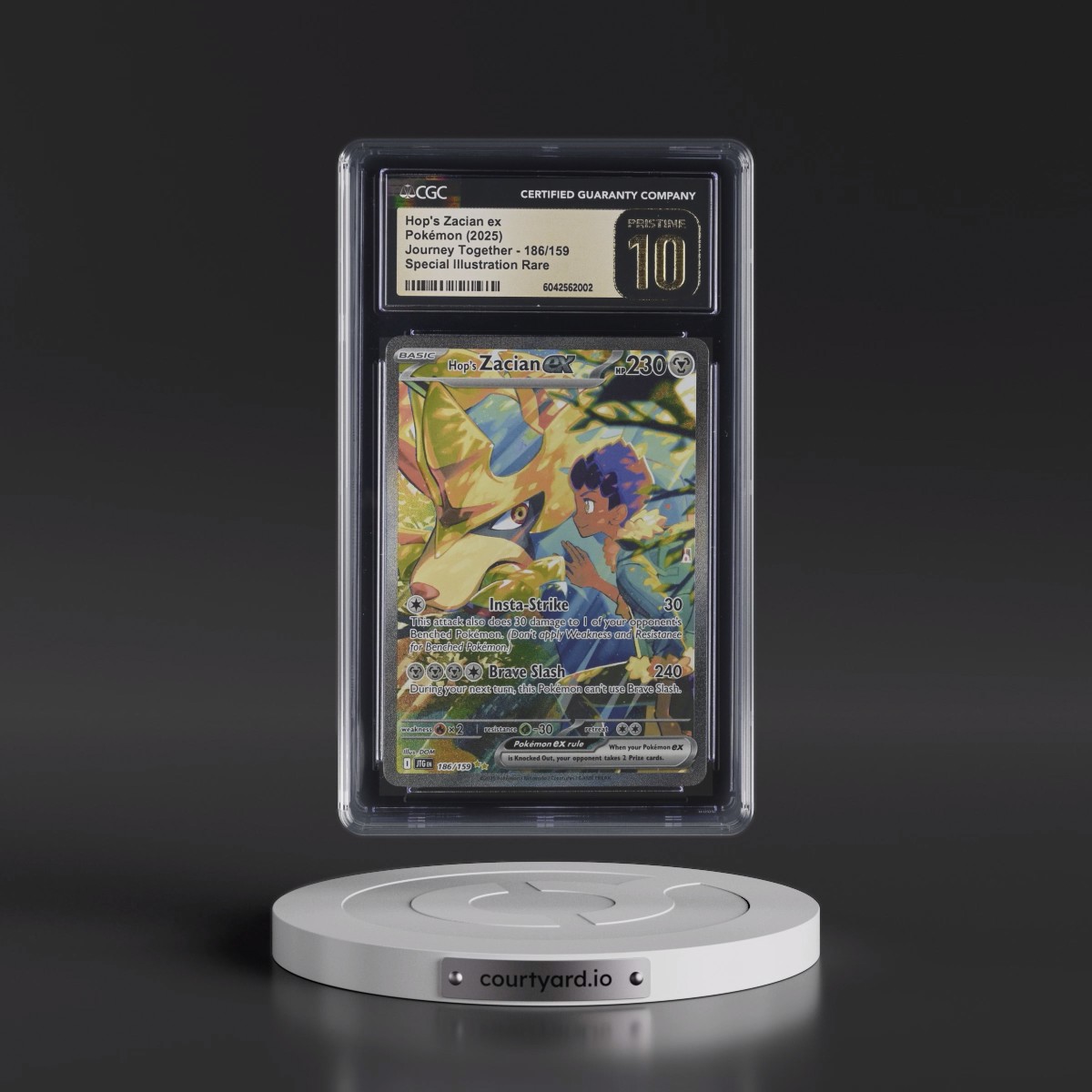 2025 Pokémon Jtg EN-Journey Together #186 Hop's Zacian EX - Holo Special Illustration Rare (CGC 10 PRISTINE)