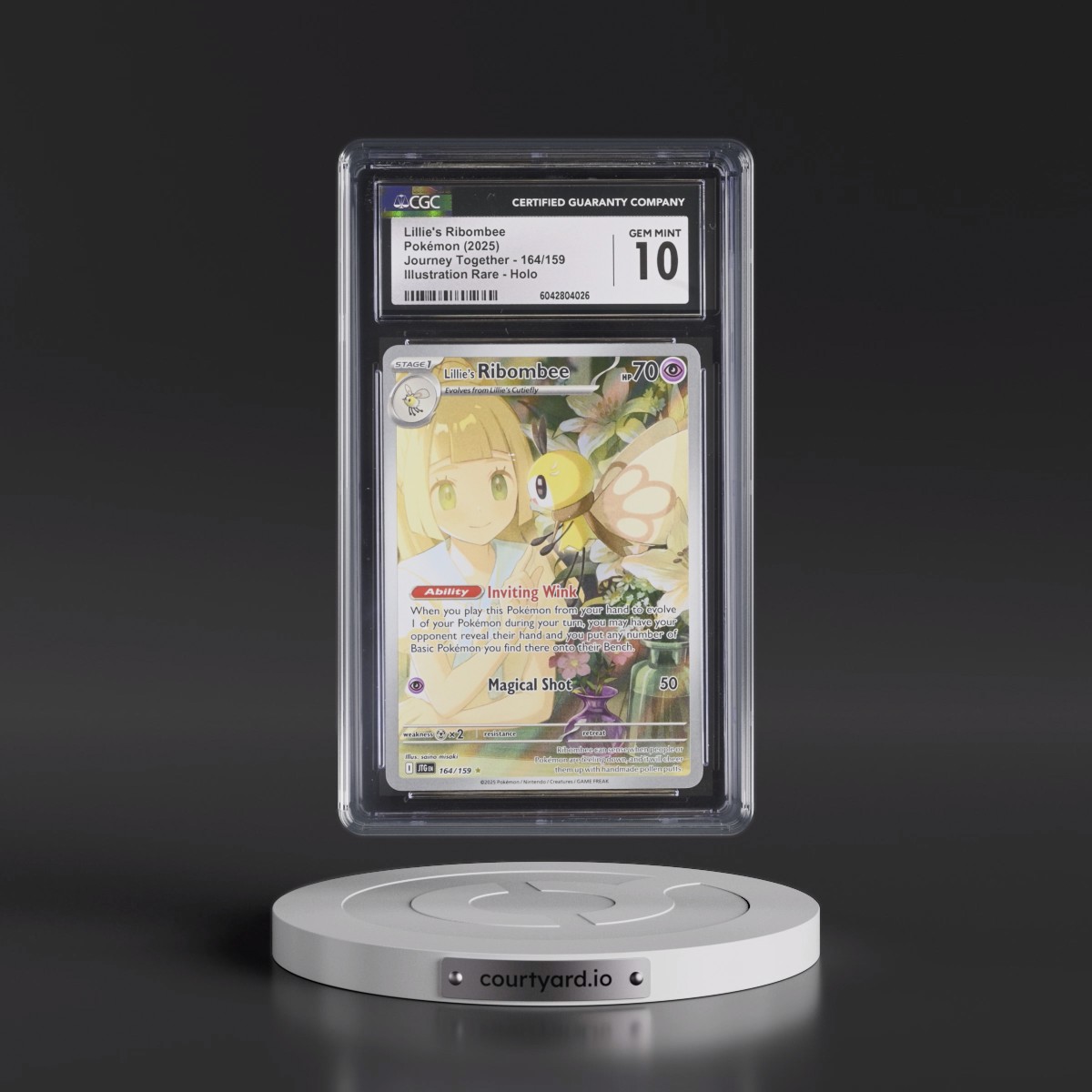2024 Journey Together - JTG EN #164/159 Lillie's Ribombee - Illustration Rare Holo (CGC 10 GEM MINT)