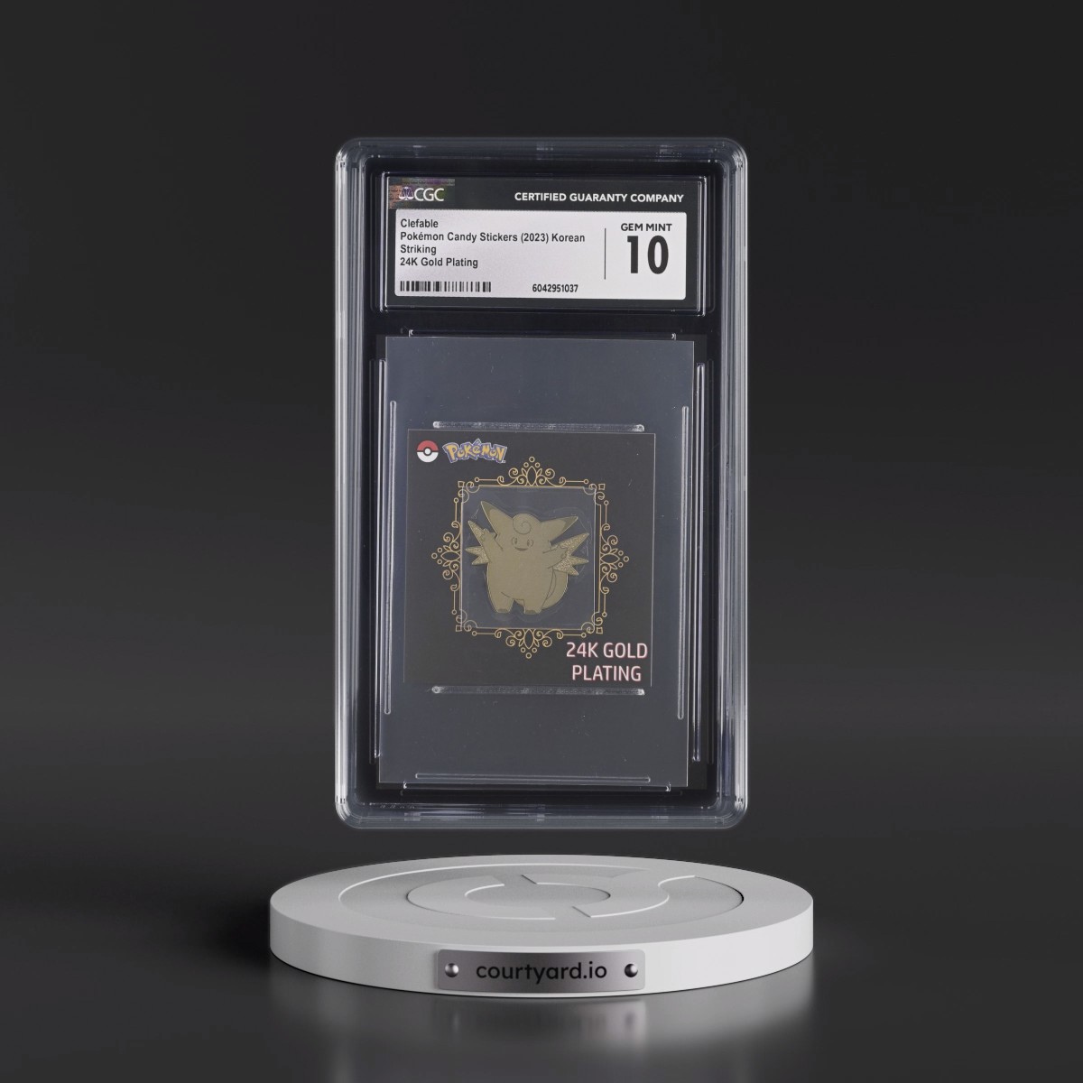 2023 Pokémon Popping Candy Stickers (2023 Striking) - Korean Clefable - 24K Gold Plating (CGC 10 GEM MINT)