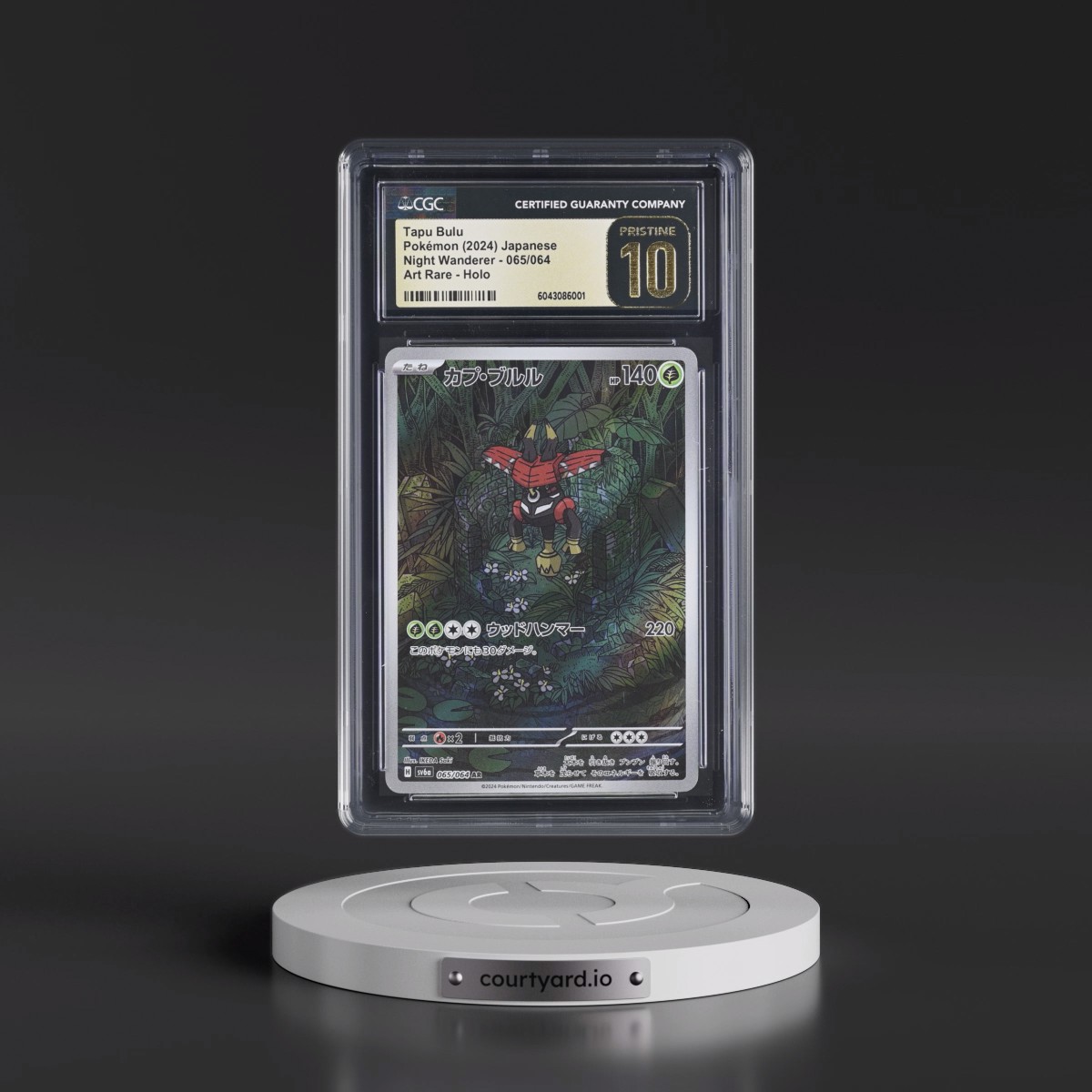 2024 Night Wanderer #065/064 Tapu Bulu - Art Rare Holo (CGC 10 PRISTINE)