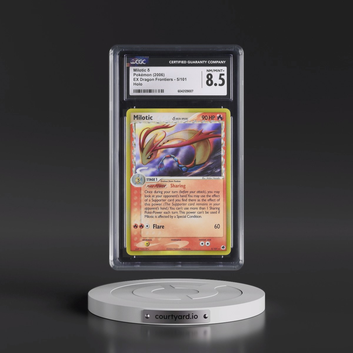 2006 EX Dragon Frontiers #5/101 Milotic δ - Holo (CGC 8.5 NM-MT+)