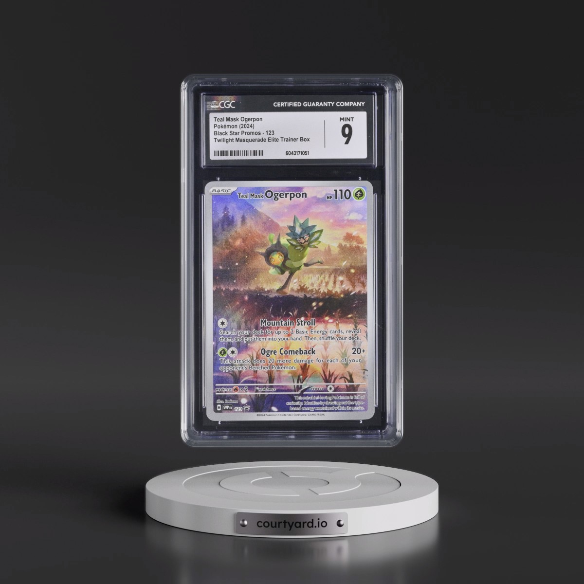 2023 Black Star Promos - Scarlet & Violet SVP EN #123 Teal Mask Ogerpon - Twilight Masquerade Elite Trainer Box (Holo) (CGC 9 MINT)