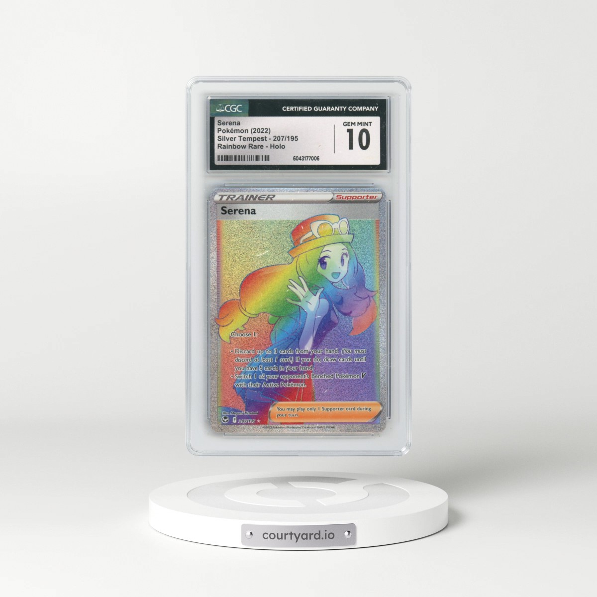 2022 Silver Tempest #207/195 Serena - Rainbow Holo (CGC 10 GEM MINT)