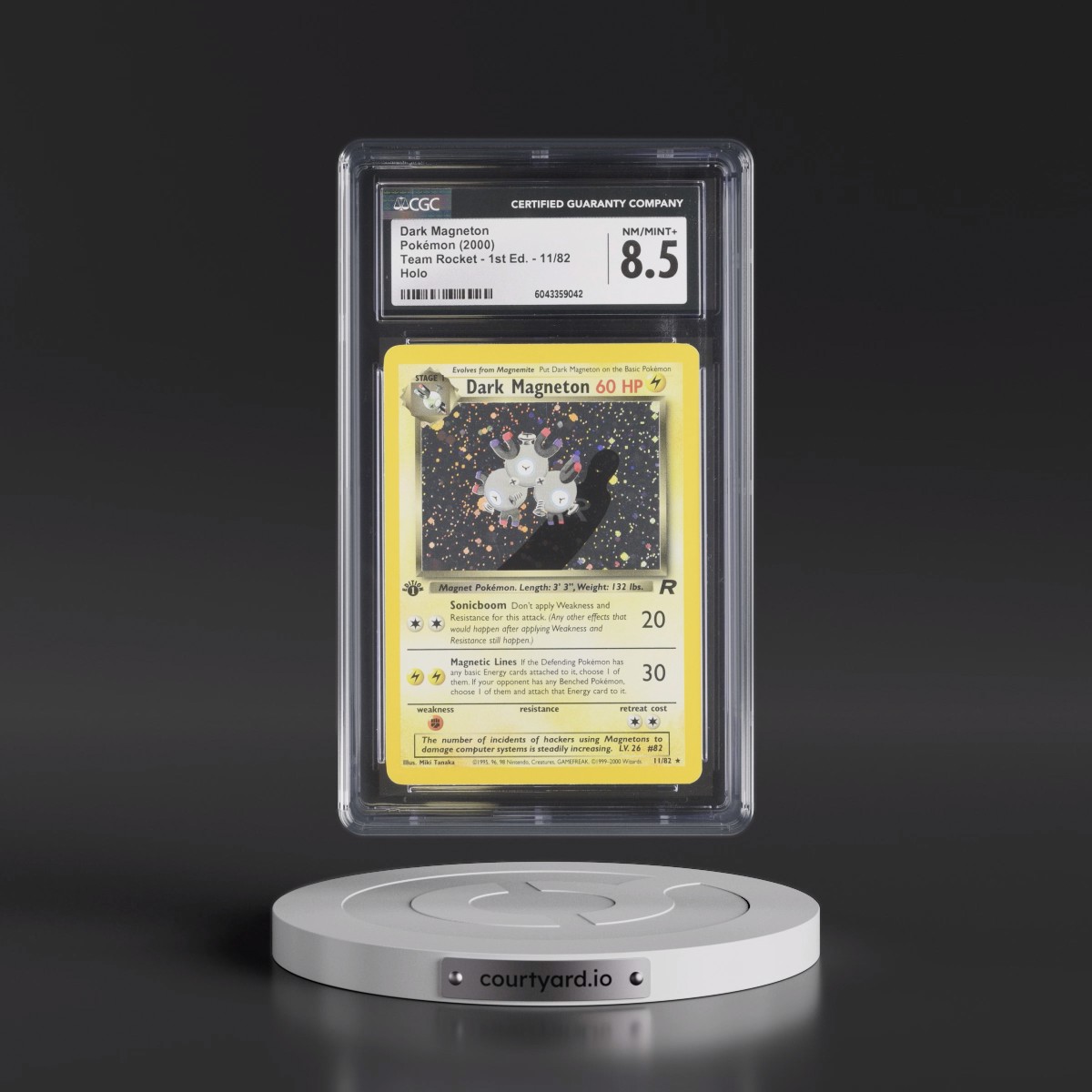 2000 Team Rocket #11/82 Dark Magneton - 1st Edition Holo (CGC 8.5 NM-MT+)