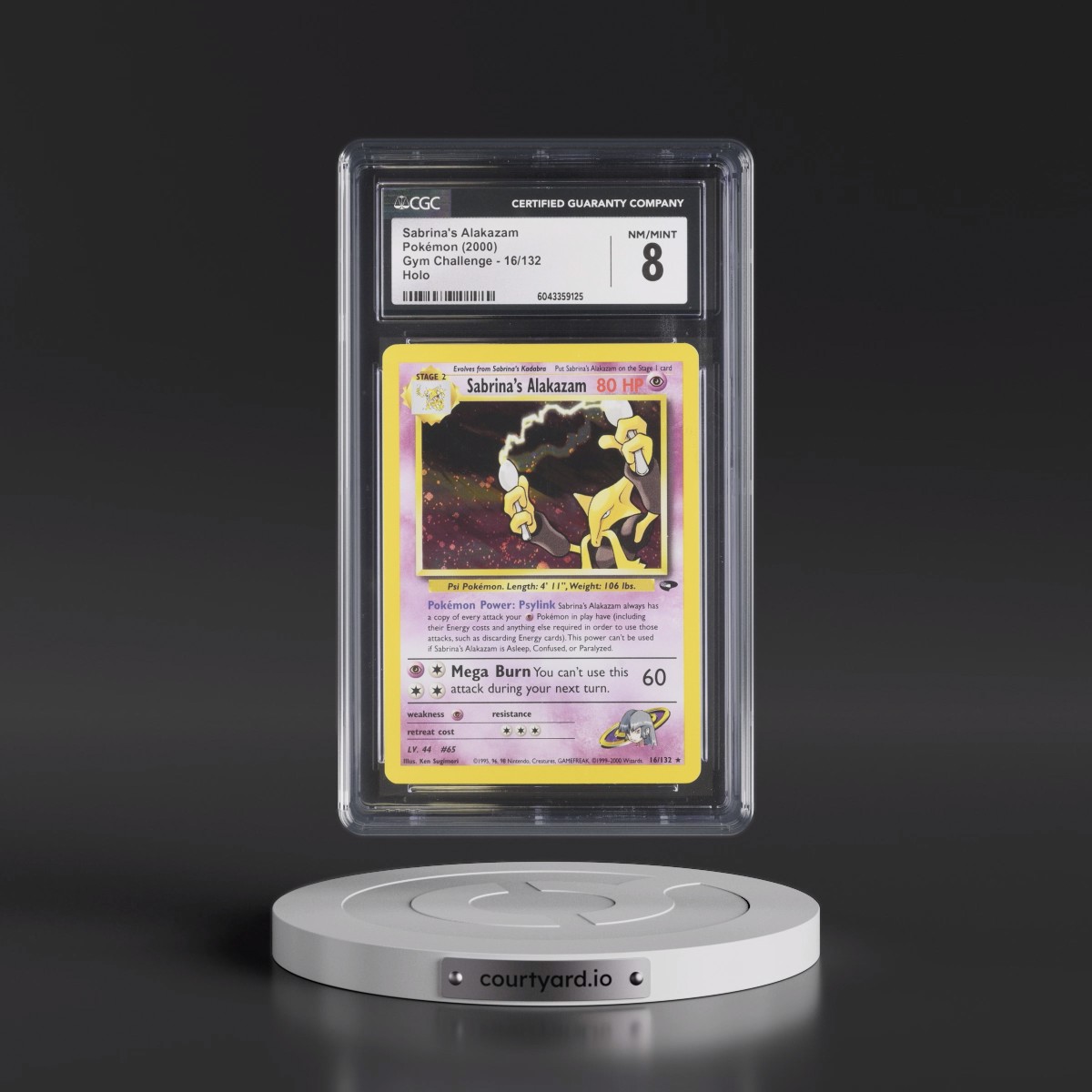2000 Gym Challenge #16/132 Sabrina's Alakazam - Holo (CGC 8 NM-MT)