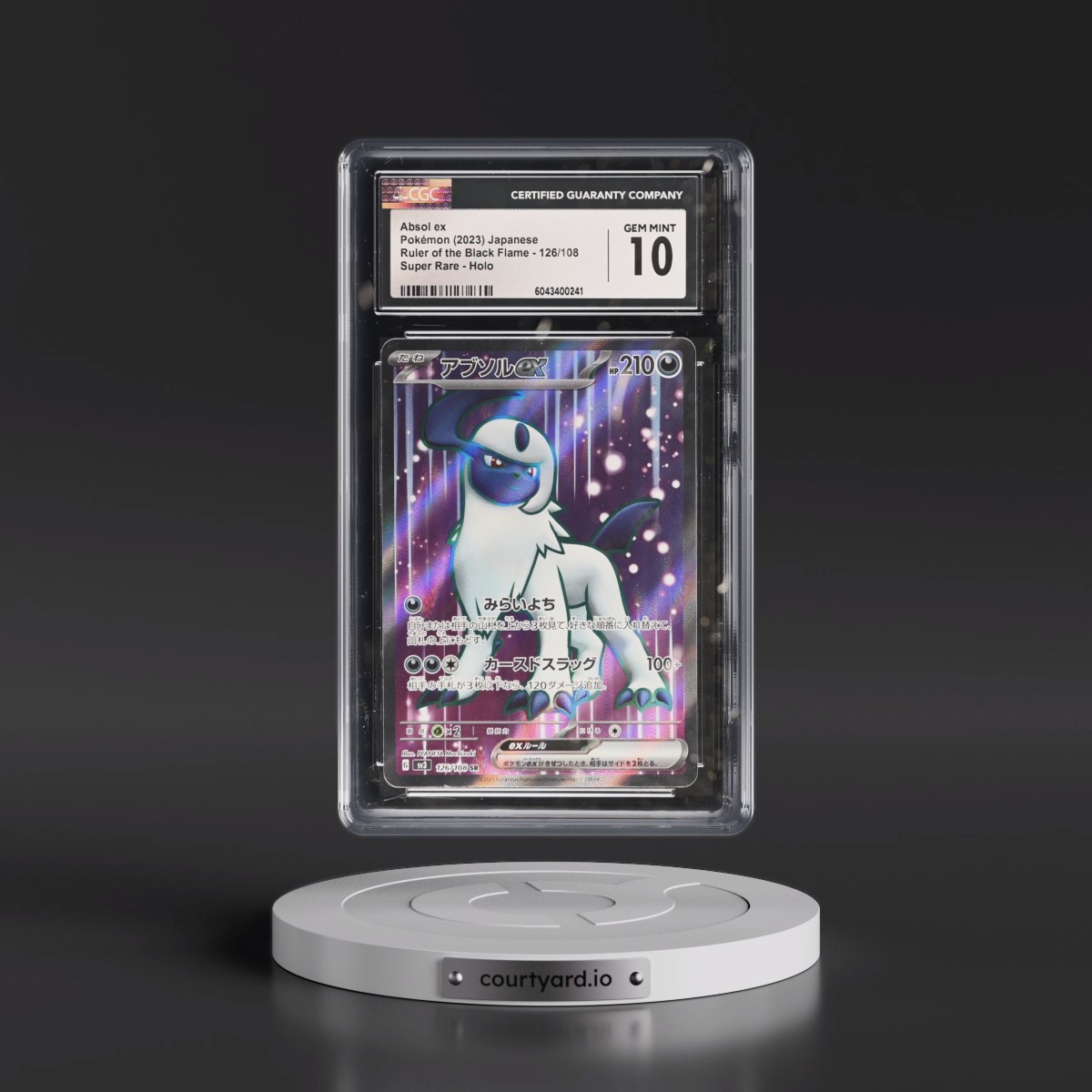2023 Ruler of the Black Flame #126/108 Absol ex - Super Rare Holo (CGC 10 GEM MINT)