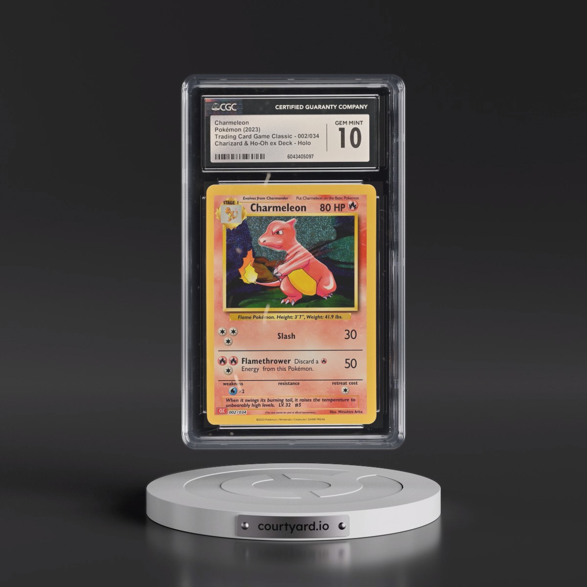 2023 Trading Card Game Classic - CLV, CLC, CLB #002/034 Charmeleon - Charizard & Ho-Oh ex Deck - CLC Holo (CGC 10 GEM MINT)