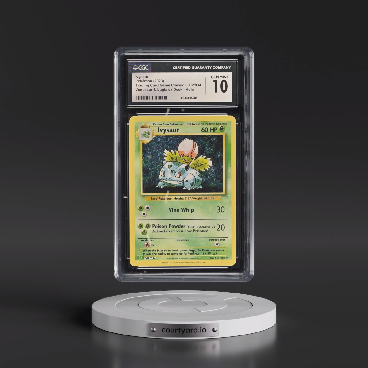 2023 Trading Card Game Classic - CLV, CLC, CLB #002/034 Ivysaur - Venusaur & Lugia ex Deck - CLV Holo (CGC 10 GEM MINT)