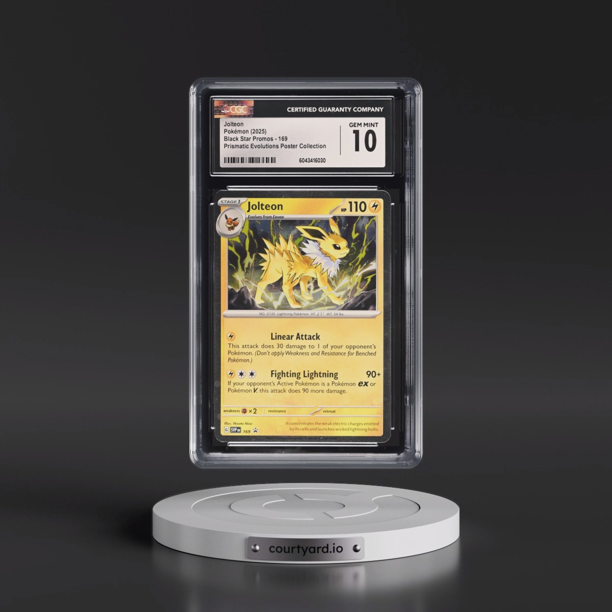 2023 Black Star Promos - Scarlet & Violet SVP EN #169 Jolteon - Prismatic Evolutions Poster Collection (Cosmos Holo) (CGC 10 GEM MINT)