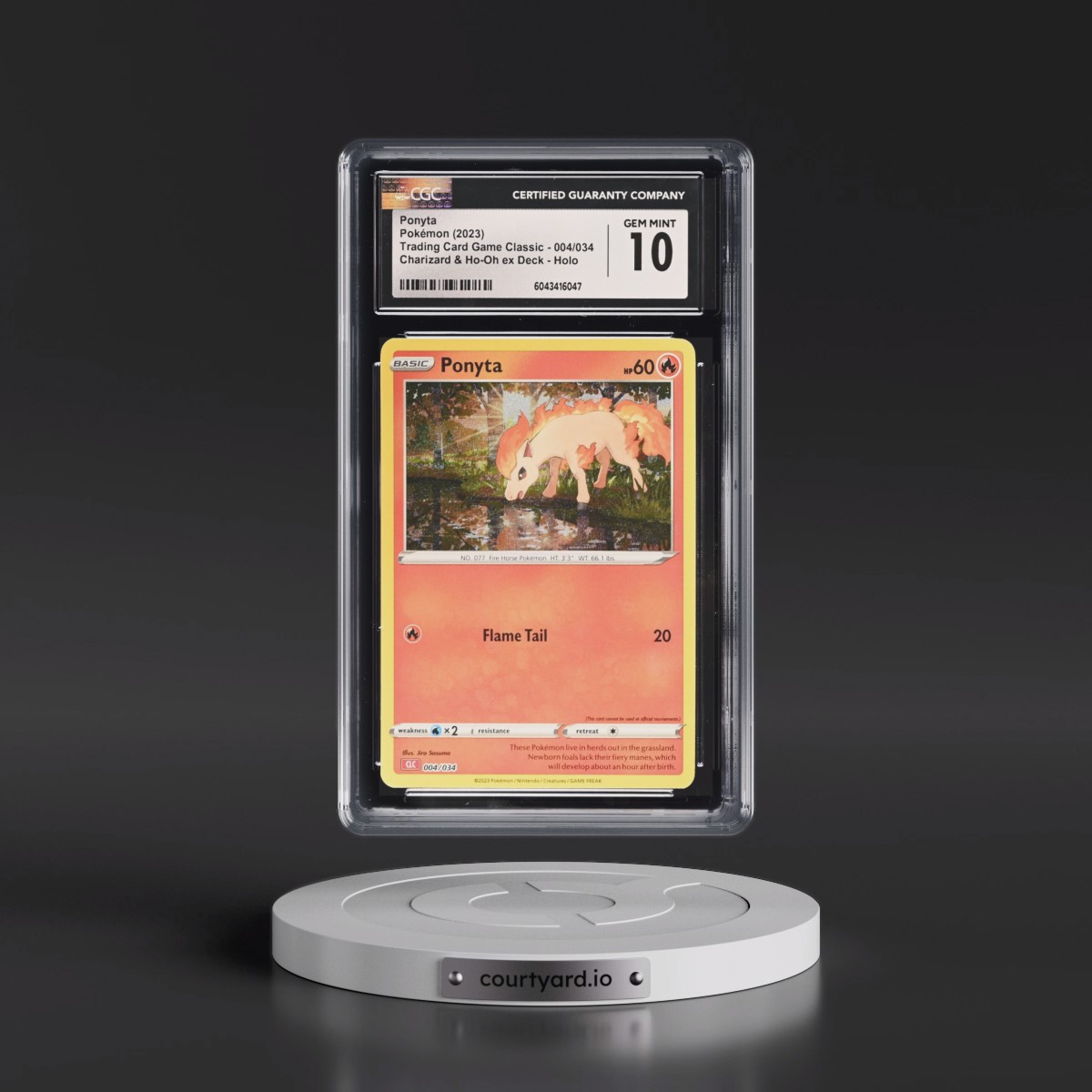 2023 Trading Card Game Classic - CLV, CLC, CLB #004/034 Ponyta - Charizard & Ho-Oh ex Deck - CLC Holo (CGC 10 GEM MINT)