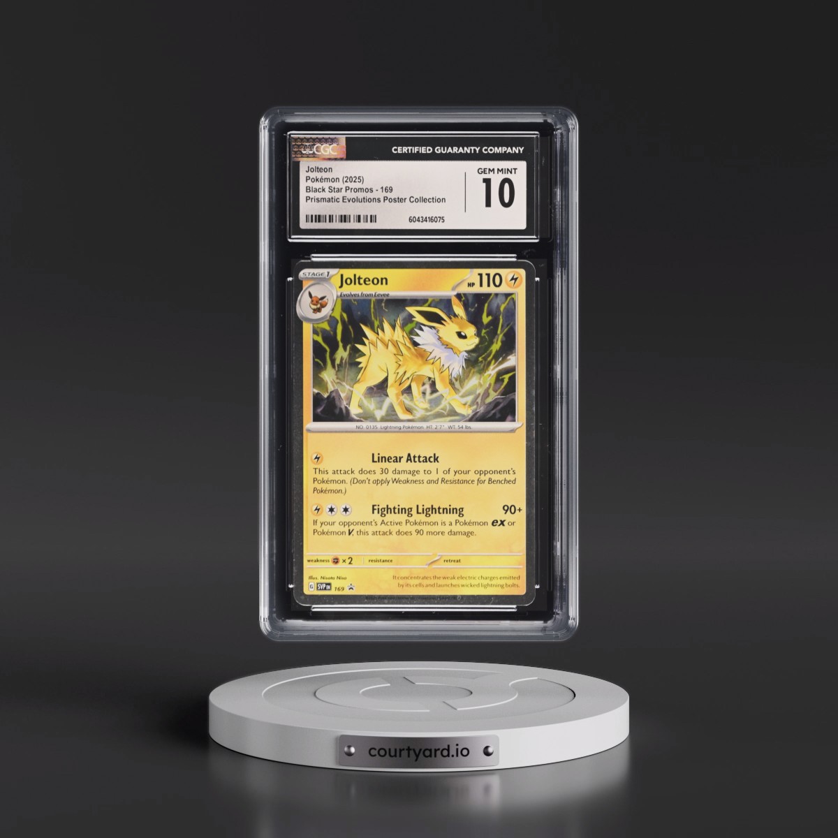 2023 Black Star Promos - Scarlet & Violet SVP EN #169 Jolteon - Prismatic Evolutions Poster Collection (Cosmos Holo) (CGC 10 GEM MINT)