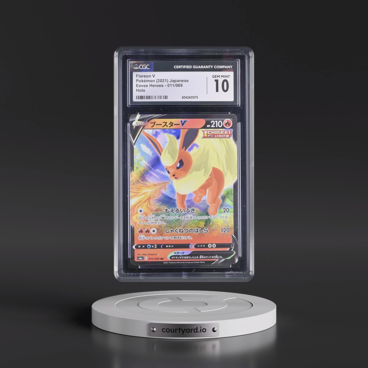2021 Eevee Heroes #011/069 Flareon V - Holo (CGC 10 GEM MINT)