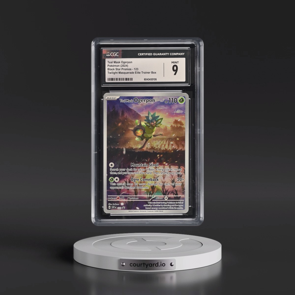 2023 Black Star Promos - Scarlet & Violet SVP EN #123 Teal Mask Ogerpon - Twilight Masquerade Elite Trainer Box (Holo) (CGC 9 MINT)