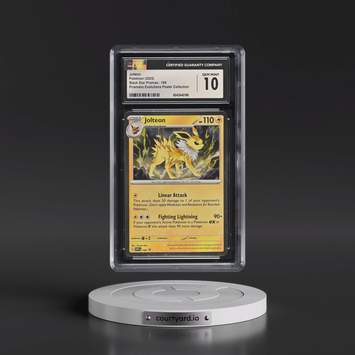 2023 Black Star Promos - Scarlet & Violet SVP EN #169 Jolteon - Prismatic Evolutions Poster Collection (Cosmos Holo) (CGC 10 GEM MINT)
