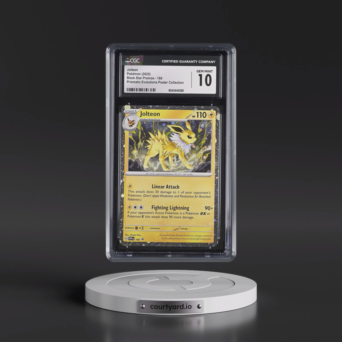 2023 Black Star Promos - Scarlet & Violet SVP EN #169 Jolteon - Prismatic Evolutions Poster Collection (Cosmos Holo) (CGC 10 GEM MINT)