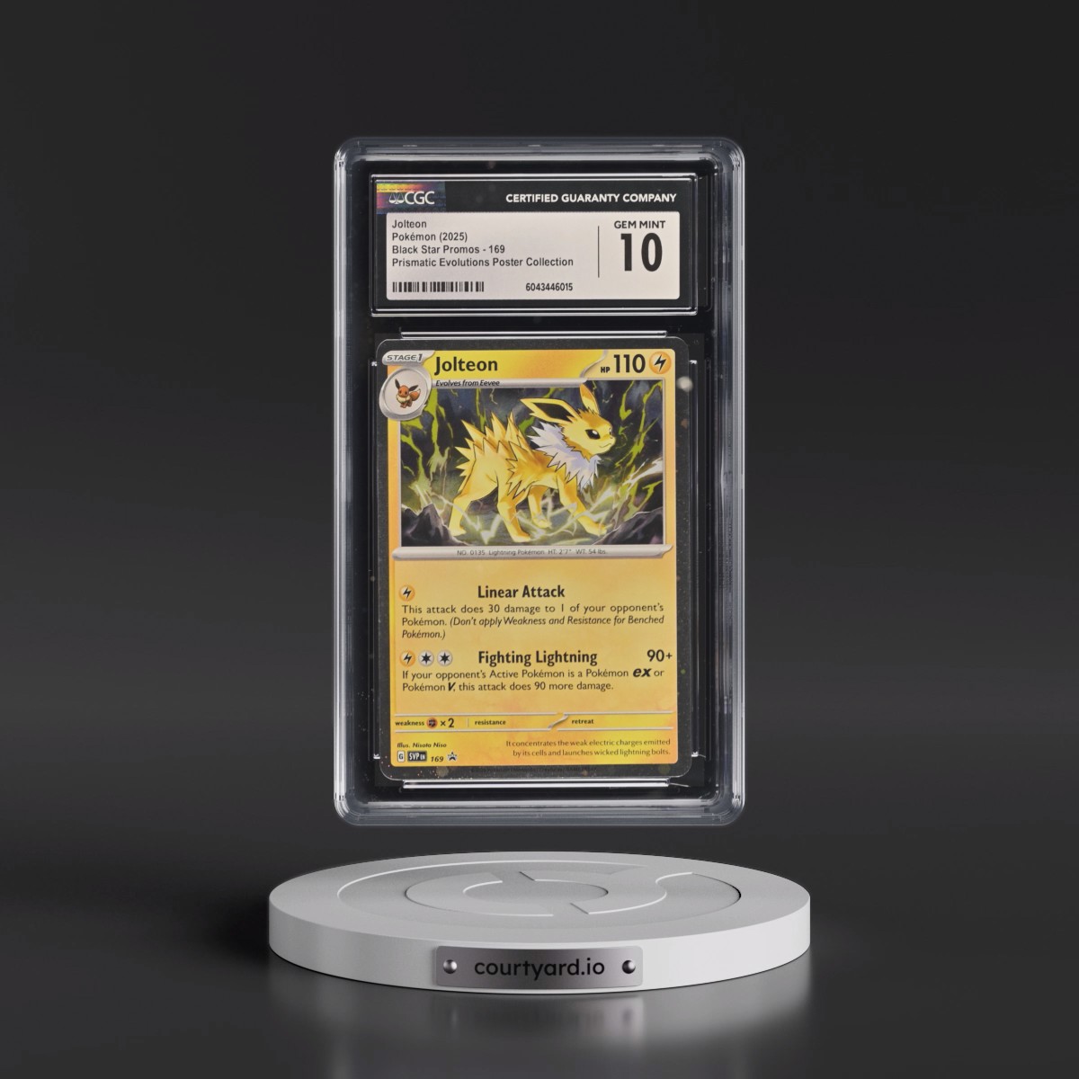 2023 Black Star Promos - Scarlet & Violet SVP EN #169 Jolteon - Prismatic Evolutions Poster Collection (Cosmos Holo) (CGC 10 GEM MINT)