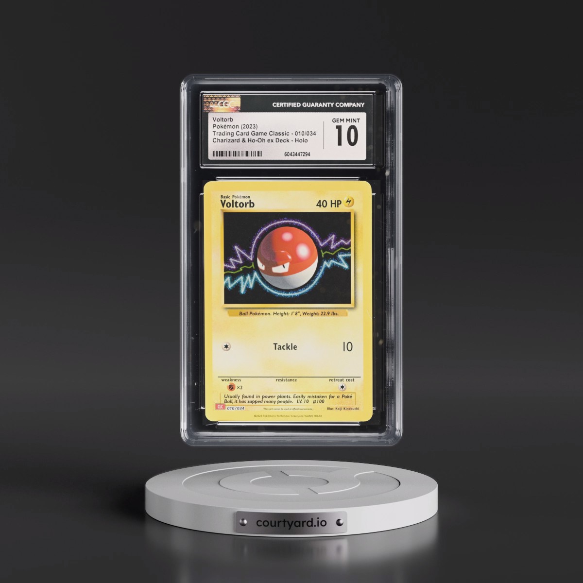 2023 Trading Card Game Classic - CLV, CLC, CLB #010/034 Voltorb - Charizard & Ho-Oh ex Deck - CLC Holo (CGC 10 GEM MINT)