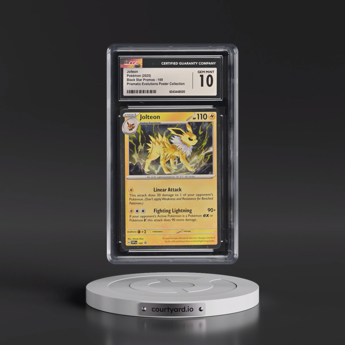 2023 Black Star Promos - Scarlet & Violet SVP EN #169 Jolteon - Prismatic Evolutions Poster Collection (Cosmos Holo) (CGC 10 GEM MINT)