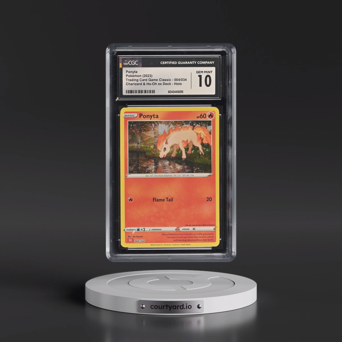 2023 Trading Card Game Classic - CLV, CLC, CLB #004/034 Ponyta - Charizard & Ho-Oh ex Deck - CLC Holo (CGC 10 GEM MINT)