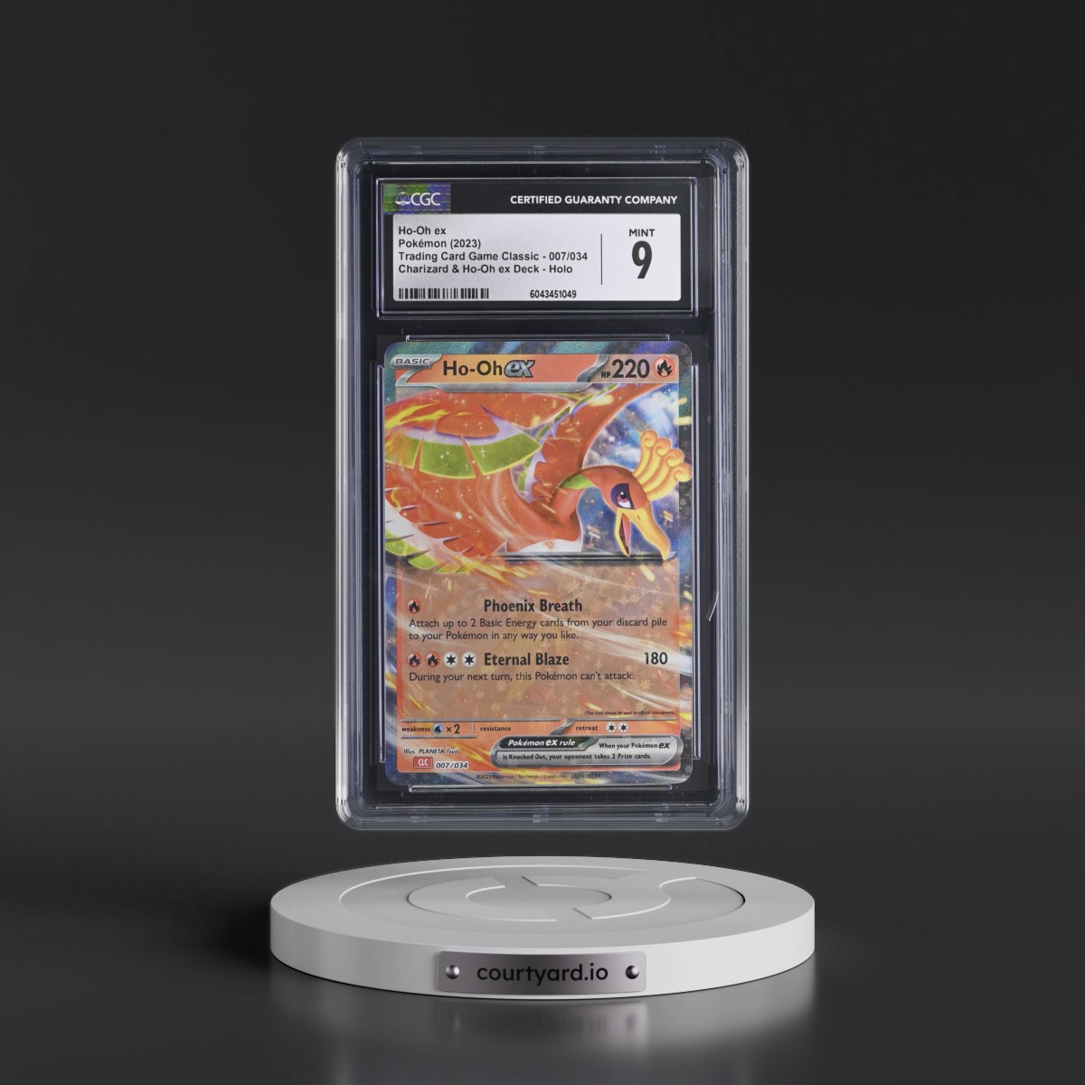 2023 Trading Card Game Classic - CLV, CLC, CLB #007/034 Ho-Oh ex - Charizard & Ho-Oh ex Deck - CLC Holo (CGC 9 MINT)