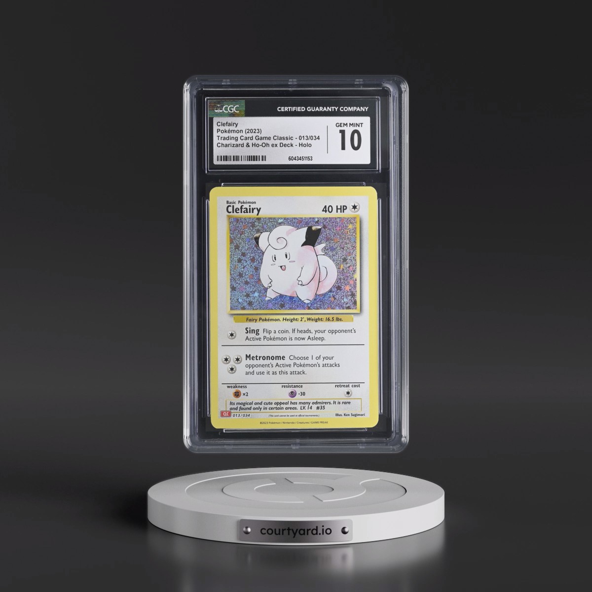 2023 Trading Card Game Classic - CLV, CLC, CLB #013/034 Clefairy - Charizard & Ho-Oh ex Deck - CLC Holo (CGC 10 GEM MINT)