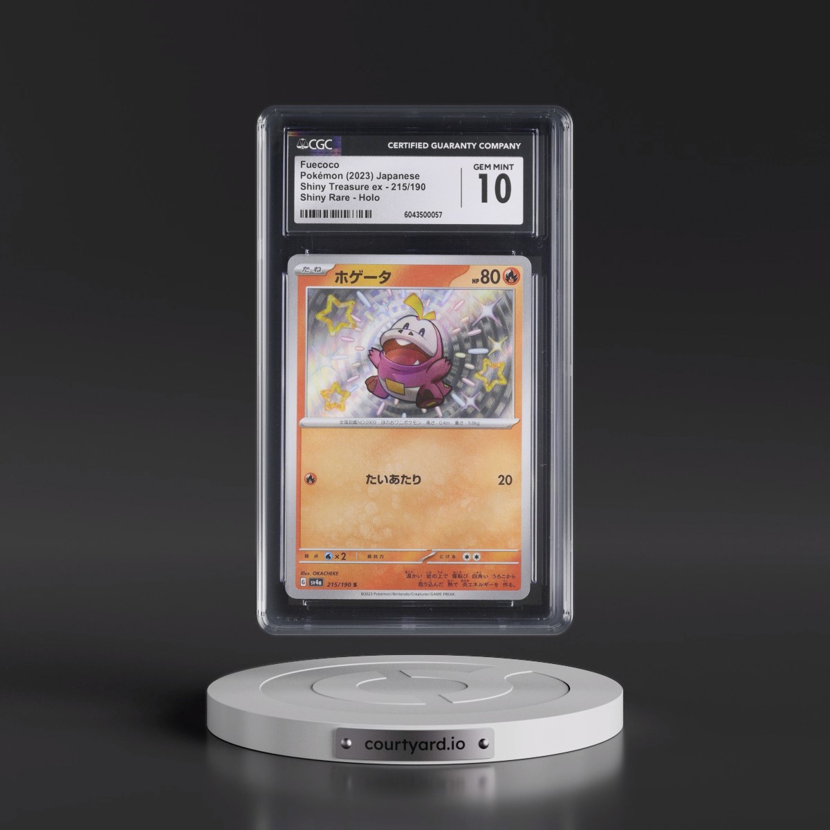 2023 Shiny Treasure ex #215/190 Fuecoco - Shiny Rare Holo (CGC 10 GEM MINT)