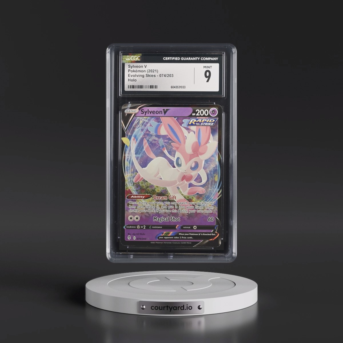 2021 Evolving Skies #074/203 Sylveon V - Holo (CGC 9 MINT)