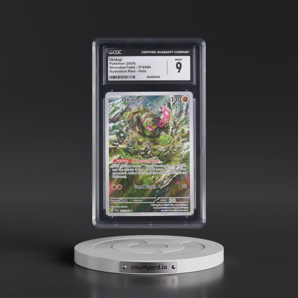 2023 Shrouded Fable - SFA EN #074/064 Okidogi - Illustration Rare Holo (CGC 9 MINT)