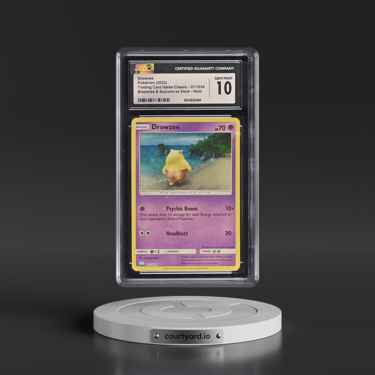 2023 Trading Card Game Classic - CLV, CLC, CLB #011/034 Drowzee - Blastoise & Suicune ex Deck - CLB Holo (CGC 10 GEM MINT)