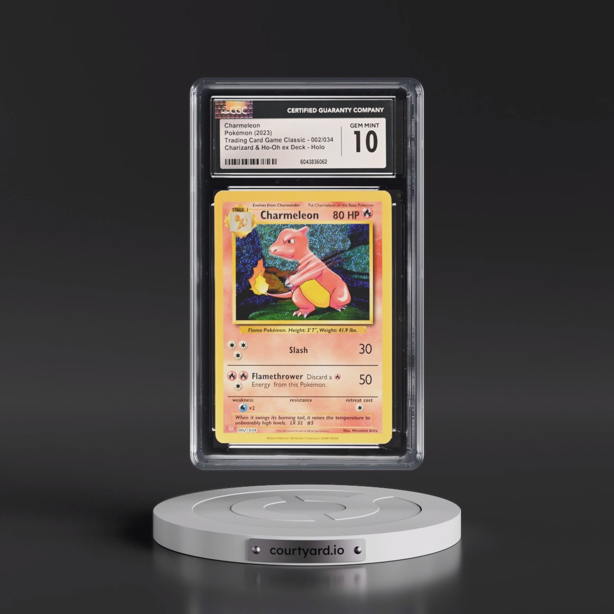 2023 Trading Card Game Classic - CLV, CLC, CLB #002/034 Charmeleon - Charizard & Ho-Oh ex Deck - CLC Holo (CGC 10 GEM MINT)