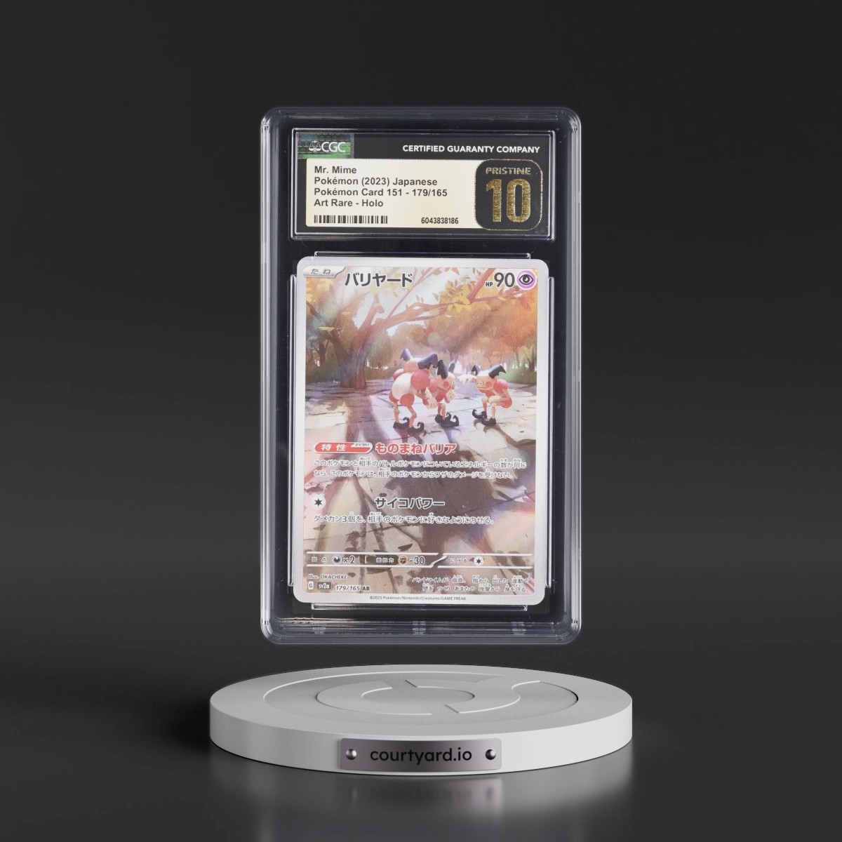 2023 Pokémon Card 151 Mr. Mime - Art Rare Holo #179/165 CGC 10