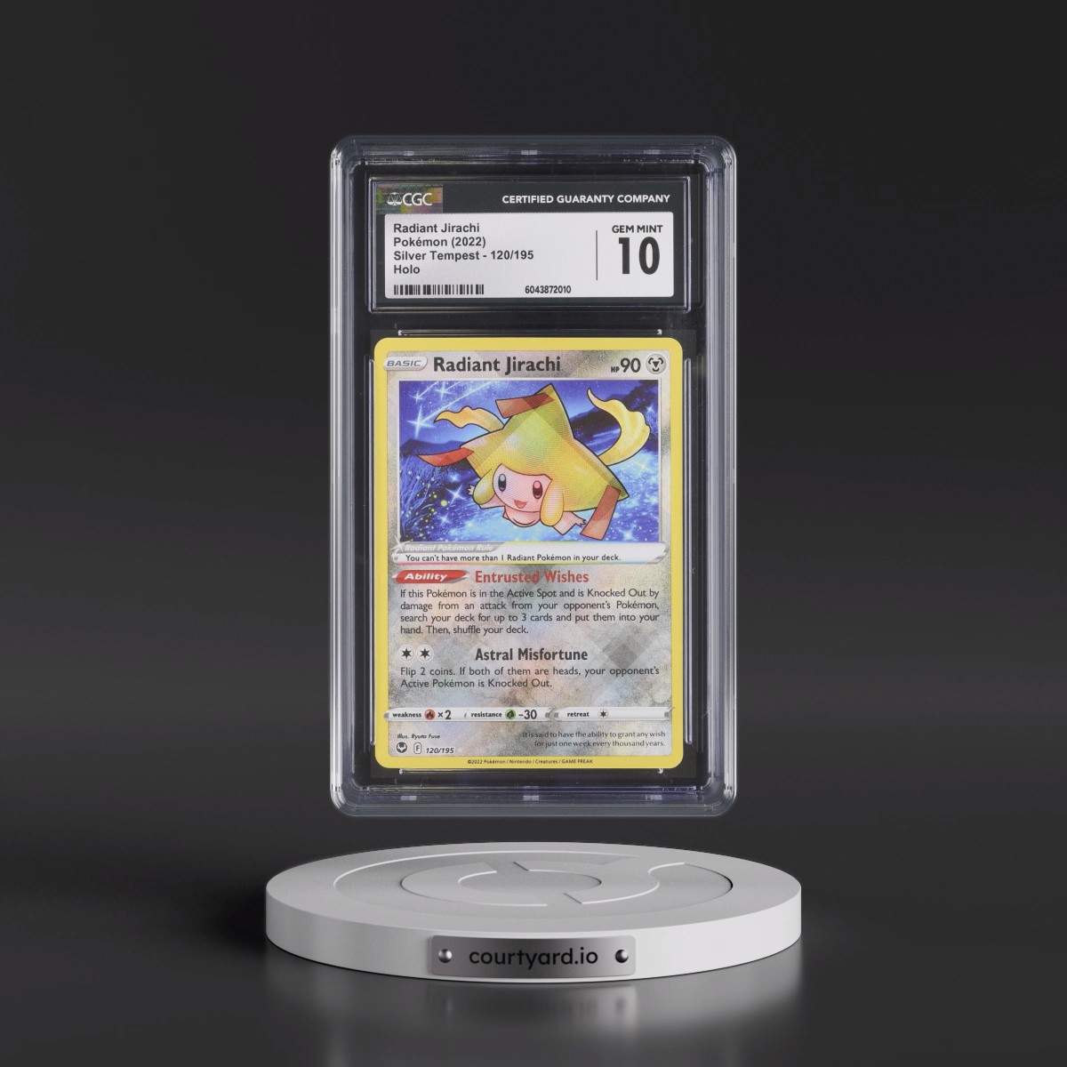 2022 Silver Tempest #120/195 Radiant Jirachi - Holo (CGC 10 GEM MINT)