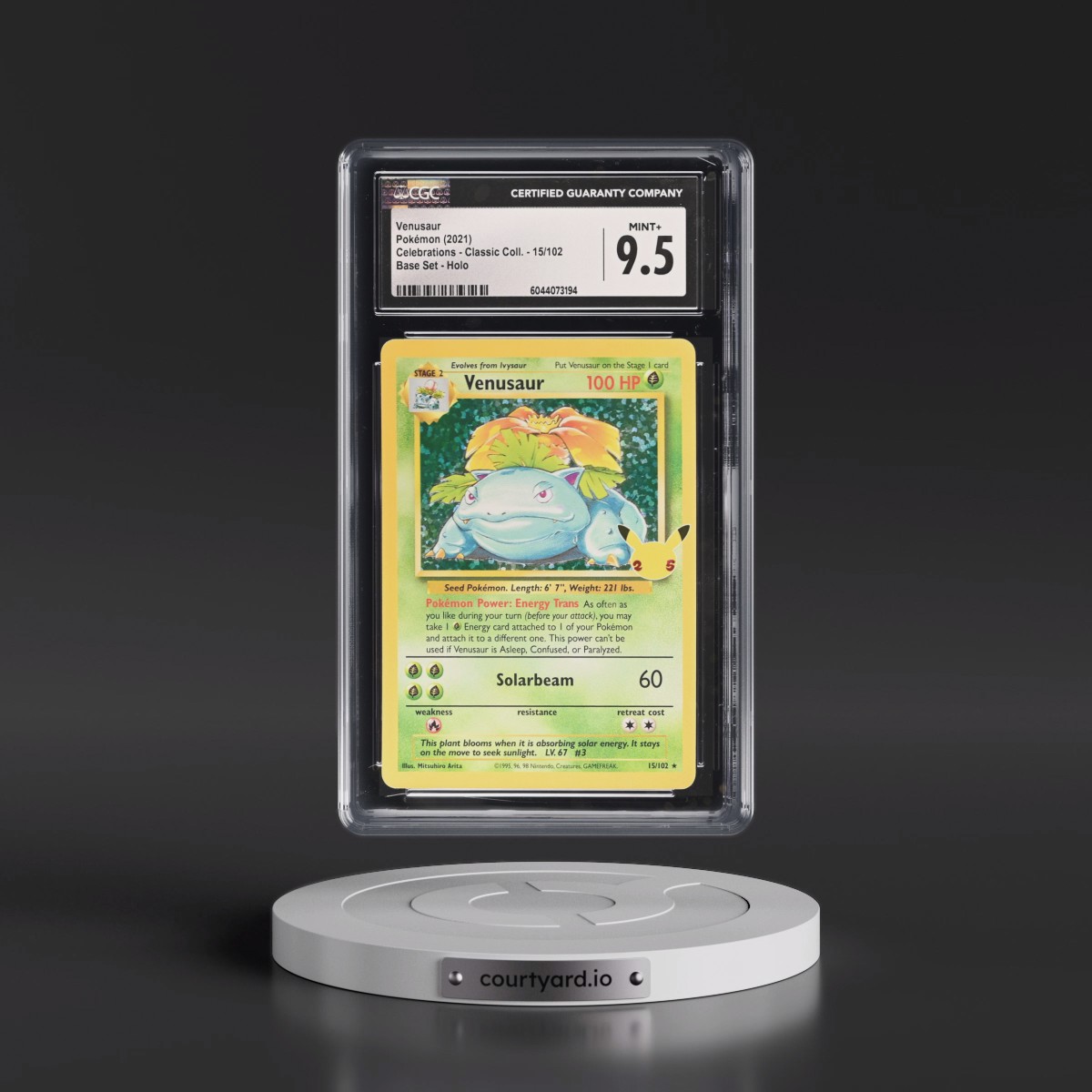 2021 Celebrations - Classic Collection #15/102 Venusaur - Base Set Holo (CGC 9.5 MINT+)