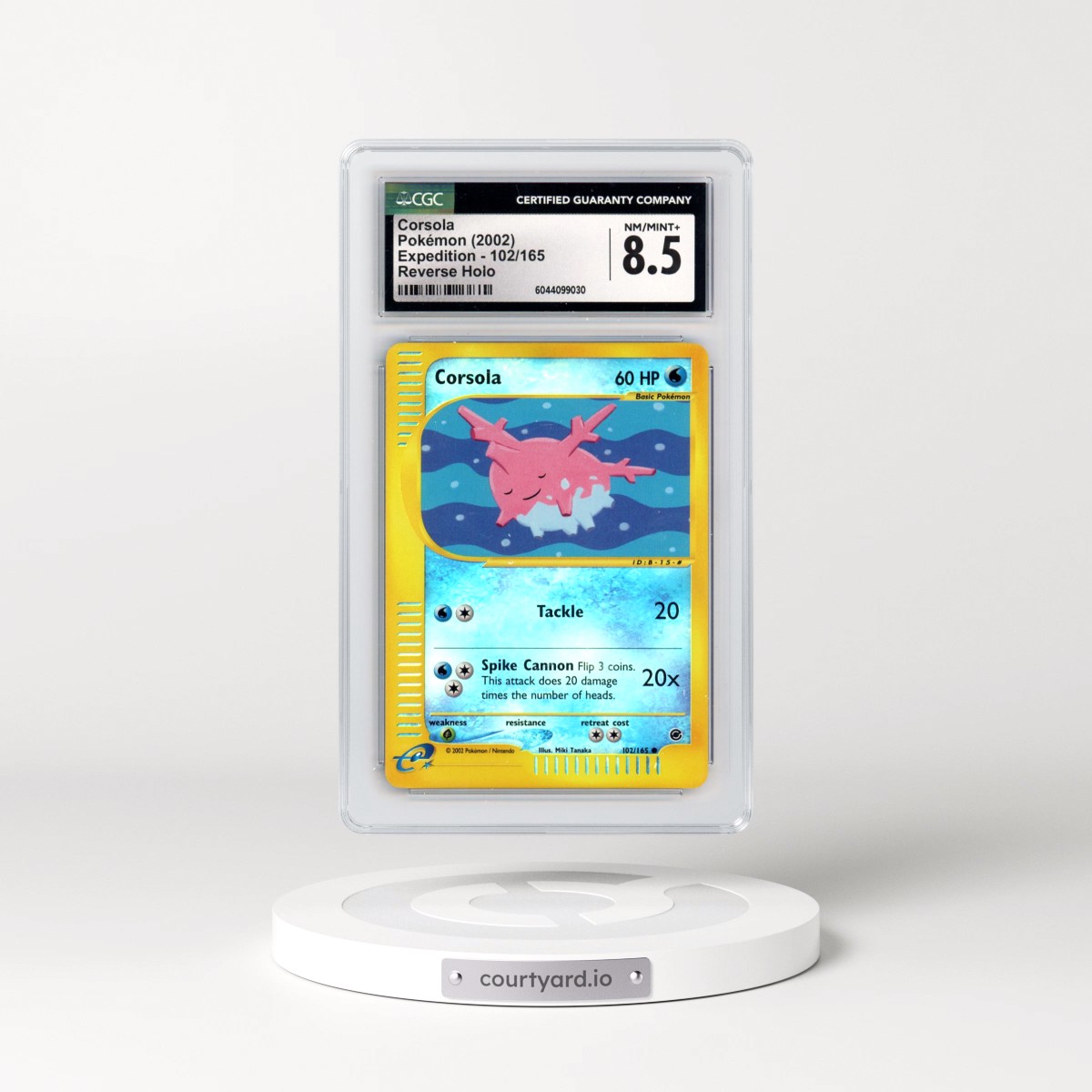 2002 Expedition #102/165 Corsola - Reverse Holo (CGC 8.5 NM-MT+)