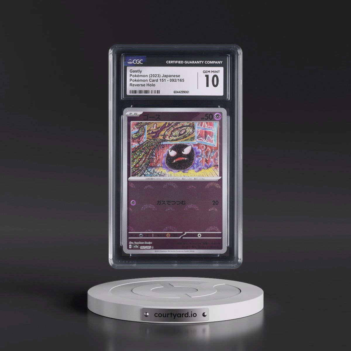 2023 Pokémon Card 151 #092/165 Gastly - Reverse Holo Poké Ball (CGC 10 GEM MINT)