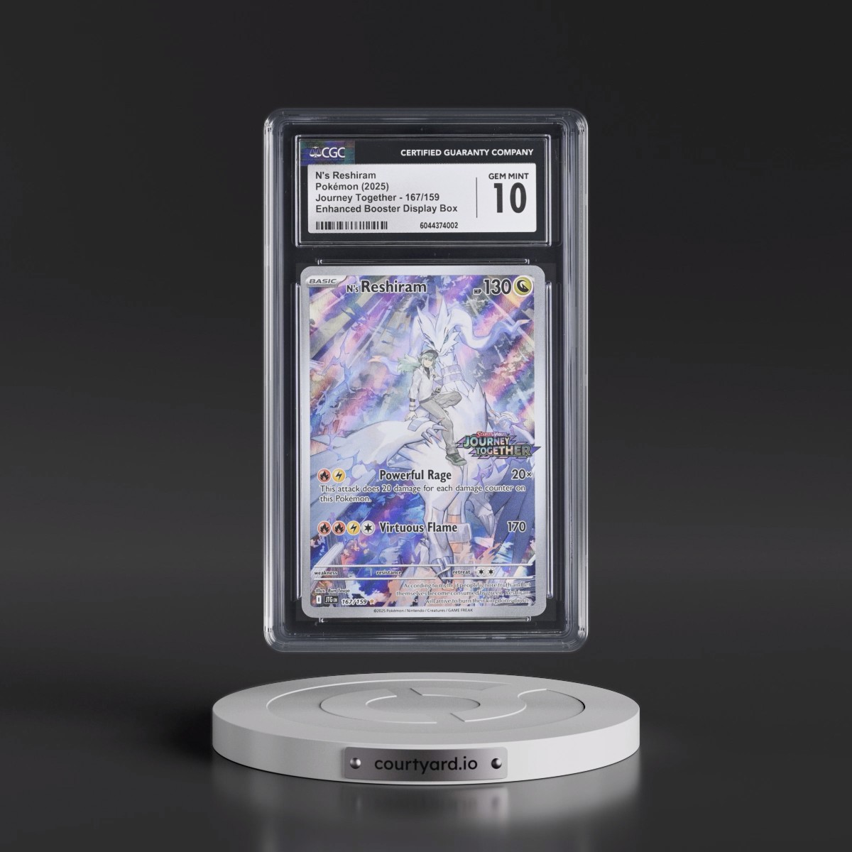 2024 Journey Together - JTG EN #167/159 N's Reshiram - Illustration Rare Holo (CGC 10 GEM MINT)